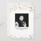 Abschluss Black Gold Stars Foto Ankündigung (Rückseite)