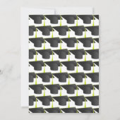 Abschluss Black Grad Cap Diploma Confetti Party Einladung (Rückseite)