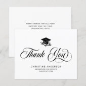 Abschluss Black Grad Cap Vielen Dank (Vorne/Hinten)