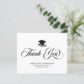 Abschluss Black Grad Cap Vielen Dank (Stehend Vorderseite)