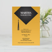 Abschluss Black Hat Einladung (Stehend Vorderseite)