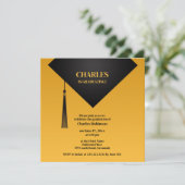 Abschluss Black Hat Einladung (Stehend Vorderseite)