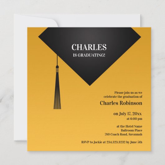 Abschluss Black Hat Einladung (Vorderseite)