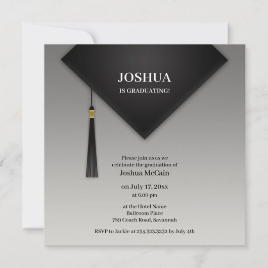 Abschluss Black Hat Einladung (Vorderseite)