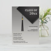 Abschluss Black Hat Einladung (Stehend Vorderseite)