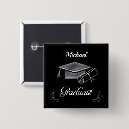 Abschluss Black & Silver, Cap & Diploma Button