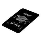 Abschluss Black & Silver, Cap & Diploma Magnet (Linke Seite)