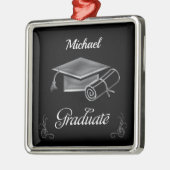 Abschluss Black & Silver, Cap & Diploma Ornament Aus Metall (Links)