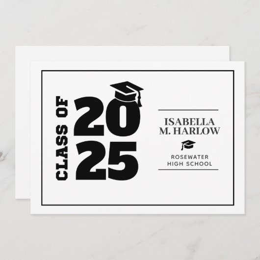 Abschluss Black Tassel Abschluss Dankeskarte (Vorne/Hinten)