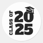 Abschluss Black Tassel Abschluss Runder Aufkleber (Vorderseite)