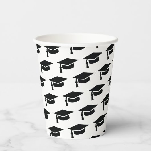 Abschluss Black Tassel Cap Pappbecher (Rückseite)