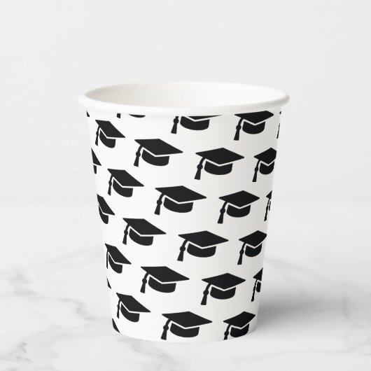 Abschluss Black Tassel Cap Pappbecher (Vorderseite)