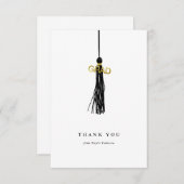 Abschluss Black Tassel Custom Dankeskarte (Vorne/Hinten)