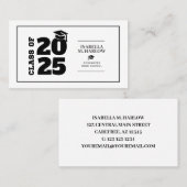 Abschluss Black Tassel Graduate Name Card Visitenkarte (Vorne/Hinten)