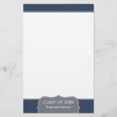 Abschluss - Blaue Grenze mit Klasse Briefpapier (Vorderseite)