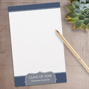 Abschluss - Blaue Grenze mit Klasse Briefpapier