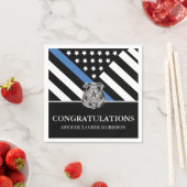 Abschluss "Blaue Linie" für Polizeibehörden Serviette (Beispiel)