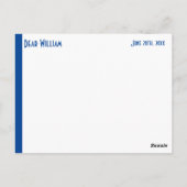 Abschluss - Blaue Party - Lehrveranstaltungen Postkarte (Rückseite)