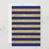 Abschluss - Blaue Streifen Einladung (Rückseite)