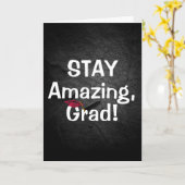 Abschluss Bleibe Phantastischen Text auf Rock Karte (Gelbe Blume)