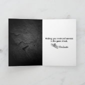 Abschluss Bleibe Phantastischen Text mit Brille Karte (Innenseite)