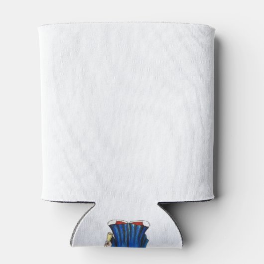 Abschluss Blue Cap Gown Diploma Graduate Dosenkühler (Rückseite)