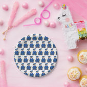 Abschluss Blue Cap Gown Diploma Graduate Pappteller (Party)