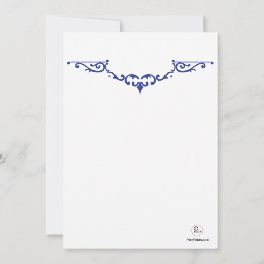 Abschluss Blue Foto Einladung (Rückseite)