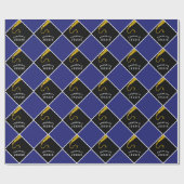 Abschluss Blue Gift Wrapping Paper Geschenkpapier (Flach)
