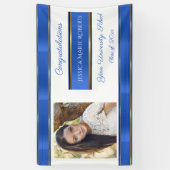 Abschluss, Blue Gold, Custom Foto, Banner (Vertikal)