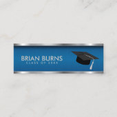 Abschluss - Blue Insert Card Mini Visitenkarte (Vorderseite)