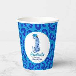 Abschluss Blue Leopards Pappbecher