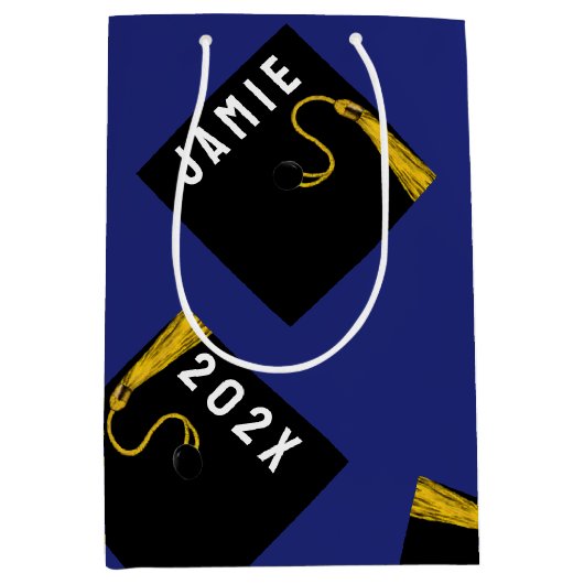 Abschluss Blue Mittlere Geschenktüte (Vorderseite)