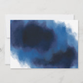 Abschluss Blue Modern Blumen Letter Einfach Save The Date (Rückseite)