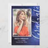 Abschluss Blue Nebula Space Stilvolles modernes Fo (Vorderseite)