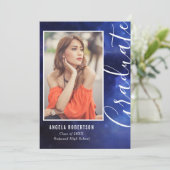 Abschluss Blue Nebula Space Stilvolles modernes Fo (Stehend Vorderseite)