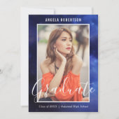 Abschluss Blue Nebula Space Stilvolles modernes Fo (Vorderseite)