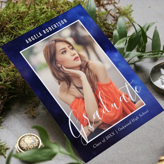 Abschluss Blue Nebula Space Stilvolles modernes Fo