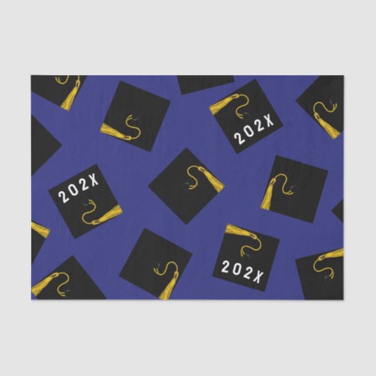 Abschluss Blue Tissue Paper Seidenpapier (Vorderseite)