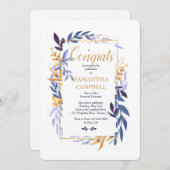 Abschluss Blue Two Einladung (Vorne/Hinten)