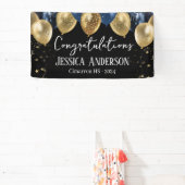 Abschluss Blue und Gold Balloons Banner (InSitu)