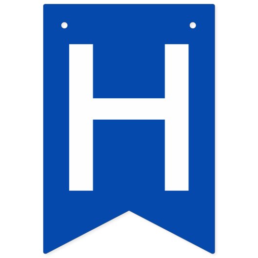 Abschluss Blue White School Name Wimpelkette (Erste Fahne)