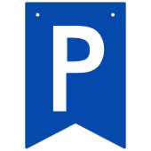 Abschluss Blue White School Name Wimpelkette (Dritte Fahne)