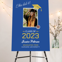 Abschluss Blue Yellow Foto Party