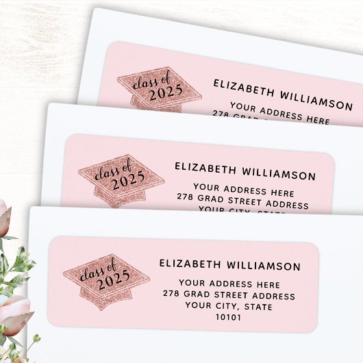 Abschluss Blush Pink Klasse 2025 Abschluss