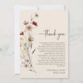 Abschluss Bohemischer Wildblumen Dankeskarte (Vorderseite)