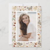 Abschluss Bohemischer Wildblumen Dankeskarte (Rückseite)