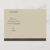 Abschluss Boho Rustic Foto Vielen Dank Ankündigungspostkarte (Rückseite)