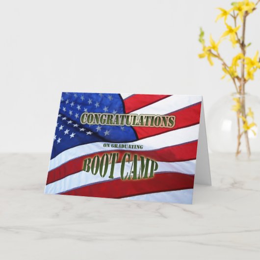 Abschluss Boot Camp Glückwunsch Karte (Gelbe Blume)