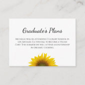 Abschluss Botanische Sonnenblumenpläne Begleitkarte (Vorderseite)